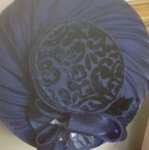 Navy blue dress hat
